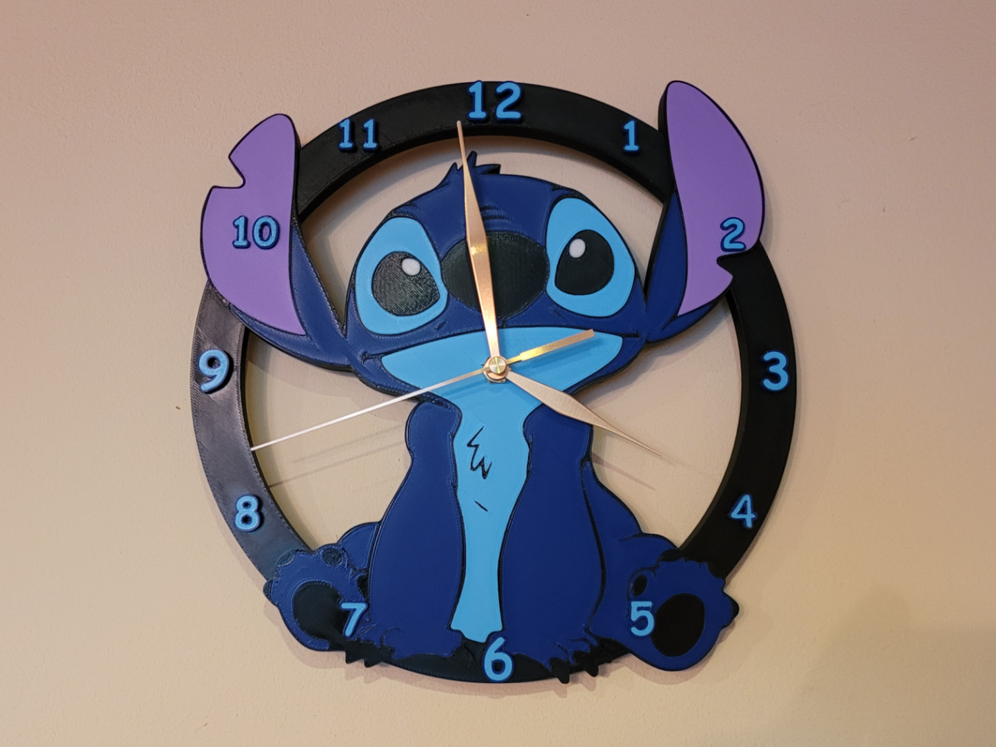 Reloj de Pared Stitch Impreso en 3D ✨💙