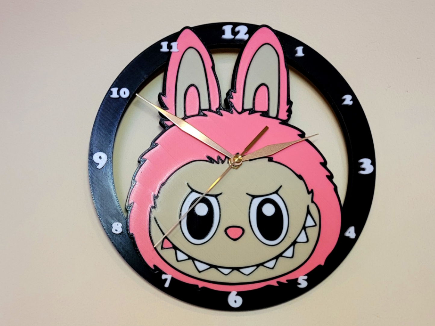 Reloj de Pared Labubu Impreso en 3D 🐰💛