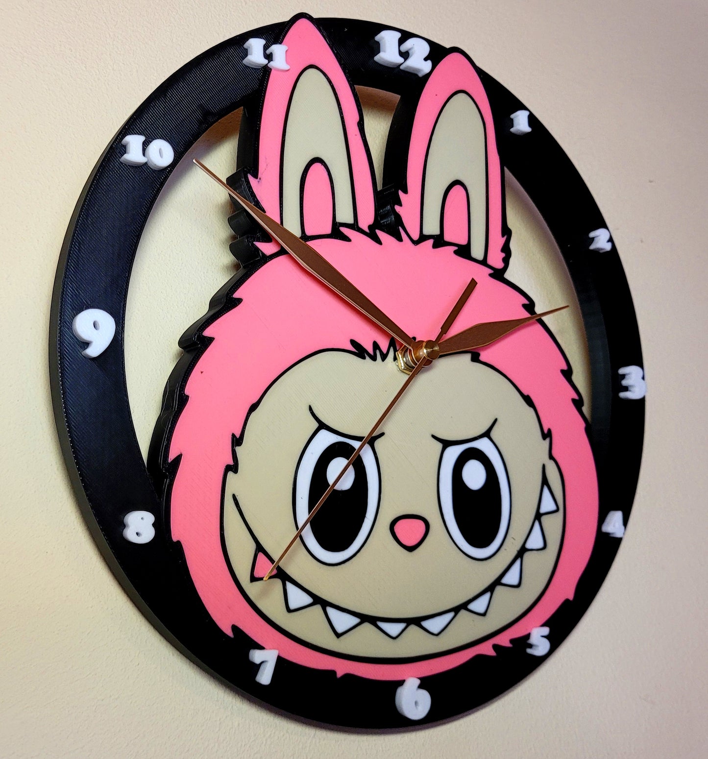 Reloj de Pared Labubu Impreso en 3D 🐰💛