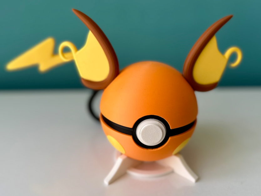 Pokebola Raichu + Pokemon + Base fija