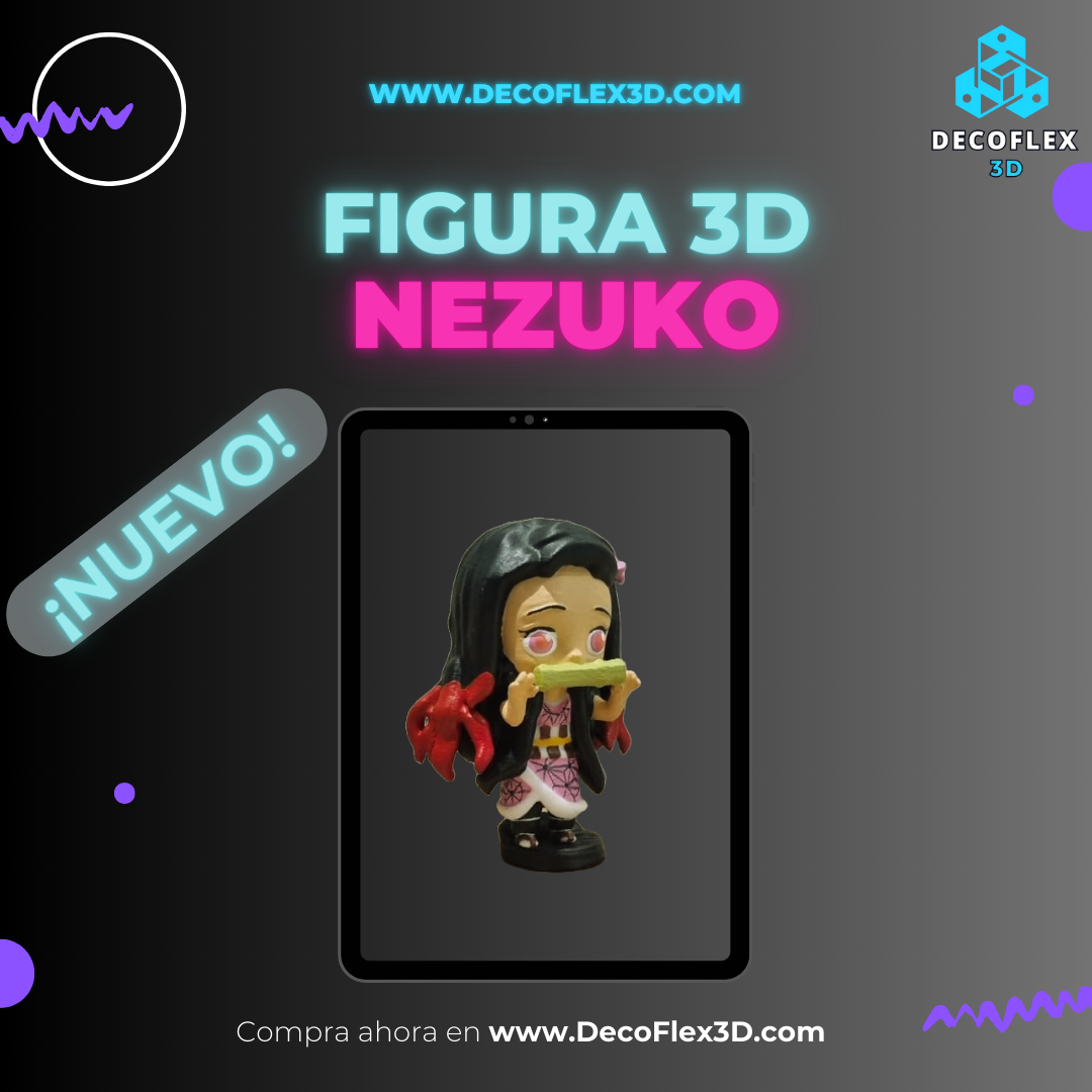 Figura Anime 3D Nezuko Kimetsu no Yaiba