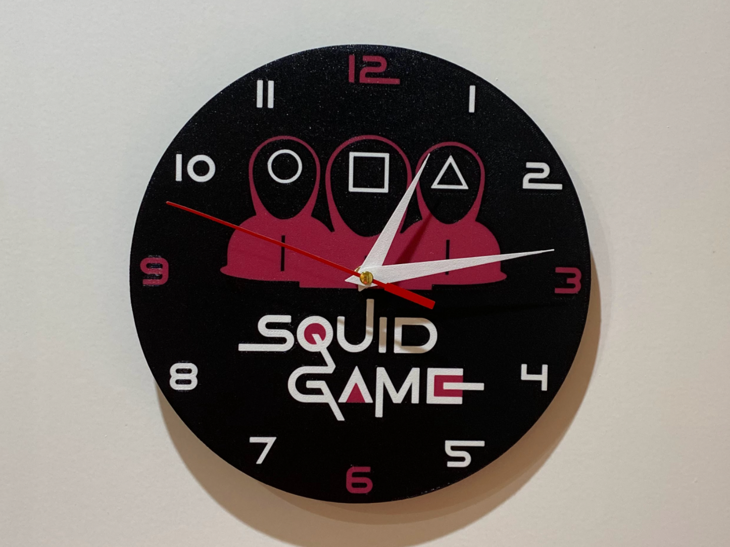 Reloj de Pared Squid Game Impreso en 3D 🎯🔺