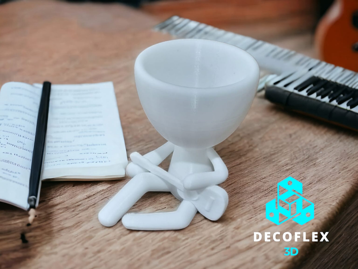 Maceta Decorativo DecoFlexito Sentado con Guitarra