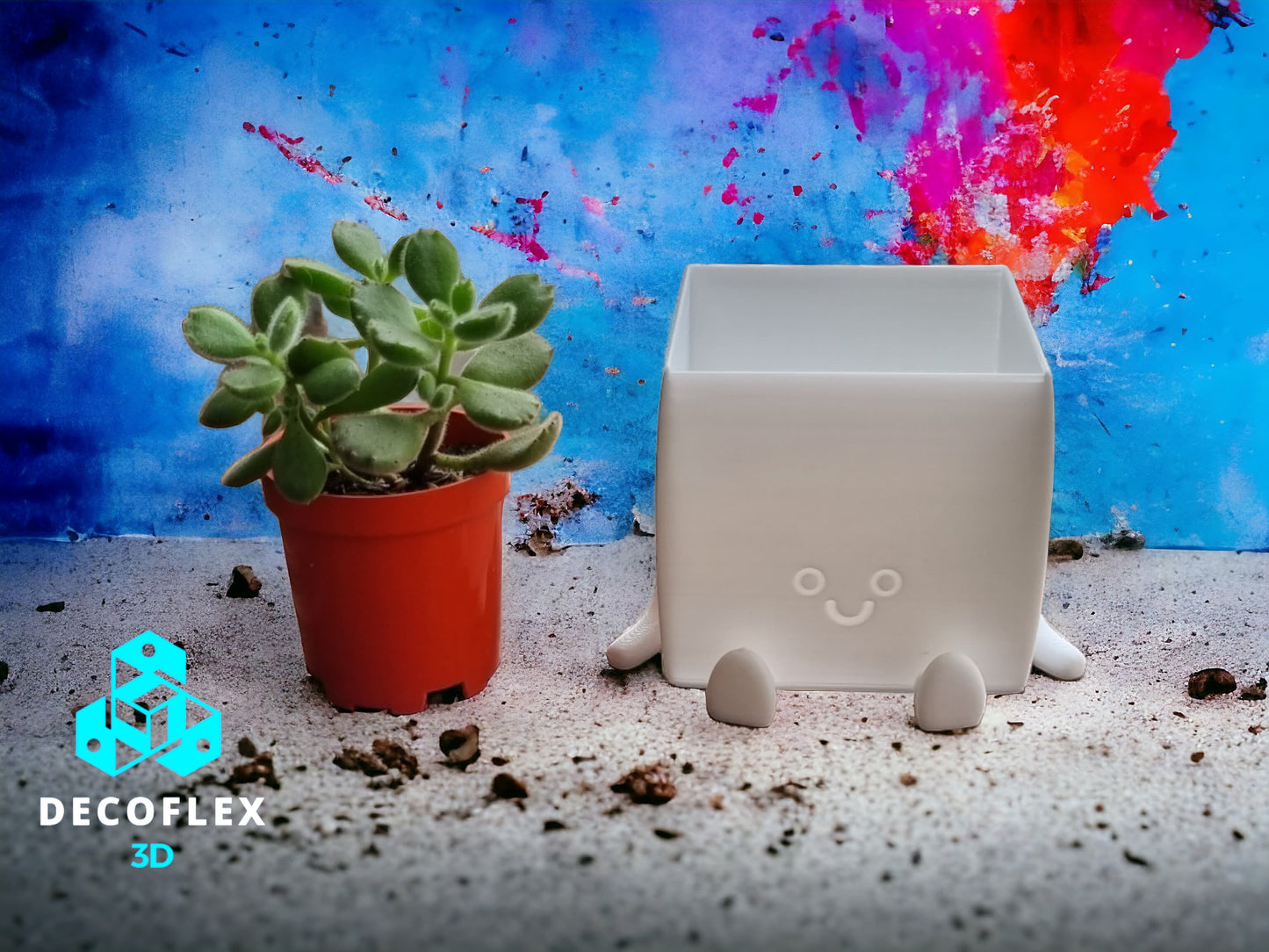 Maceta Decorativa DecoFlexito Happy Pot Cabezon