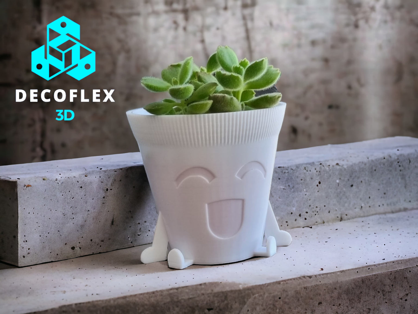 Maceta Decorativa DecoFlexito Happy Pot Ojitos