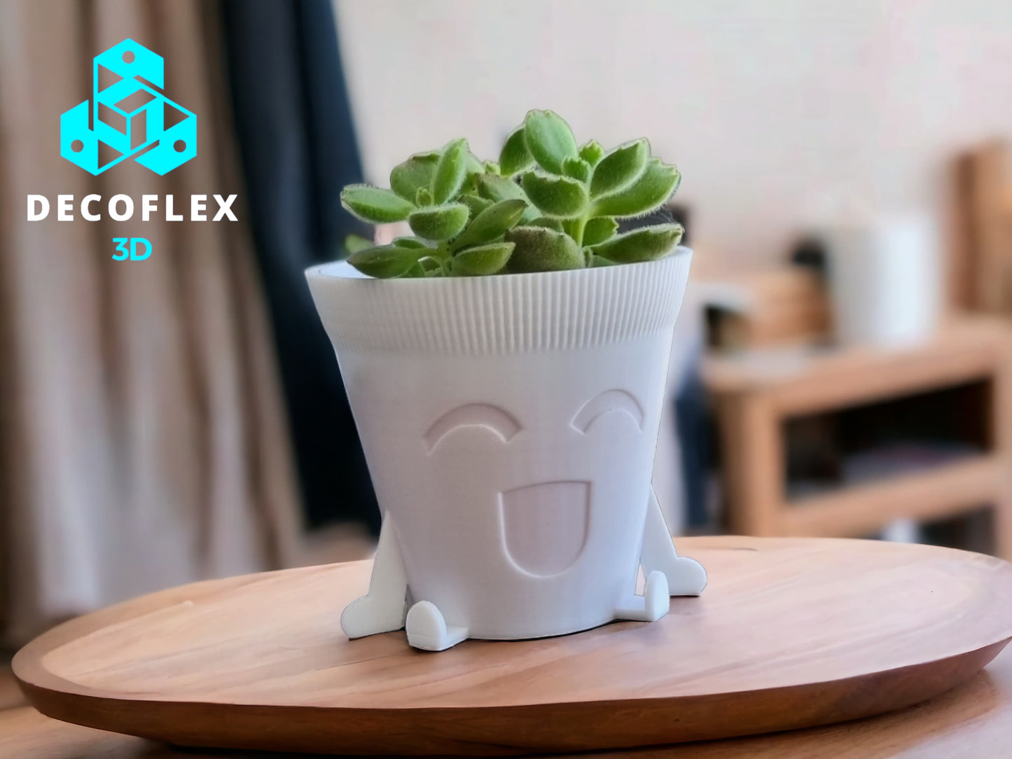 Maceta Decorativa DecoFlexito Happy Pot Ojitos