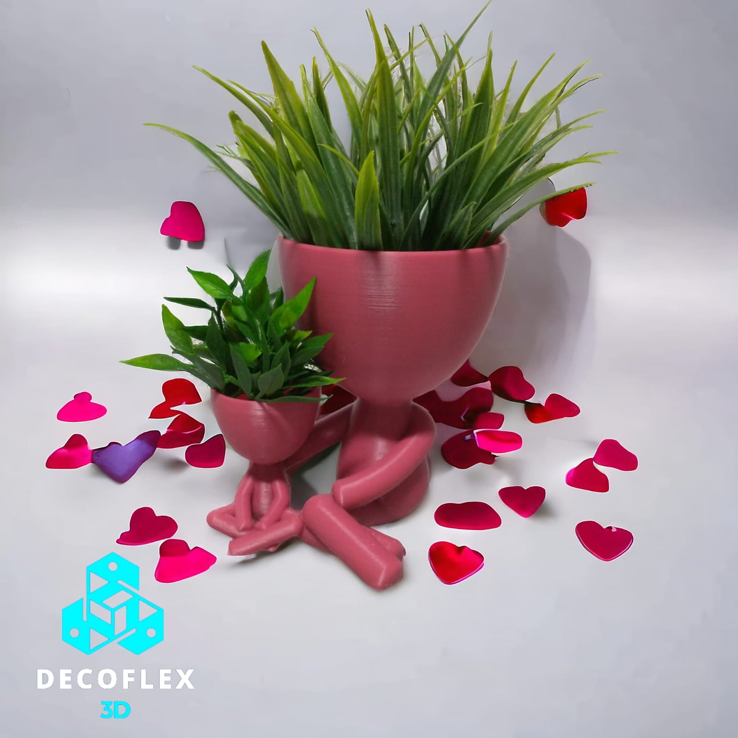 Maceta Decorativa DecoFlexito Madre e Hijo Sentados