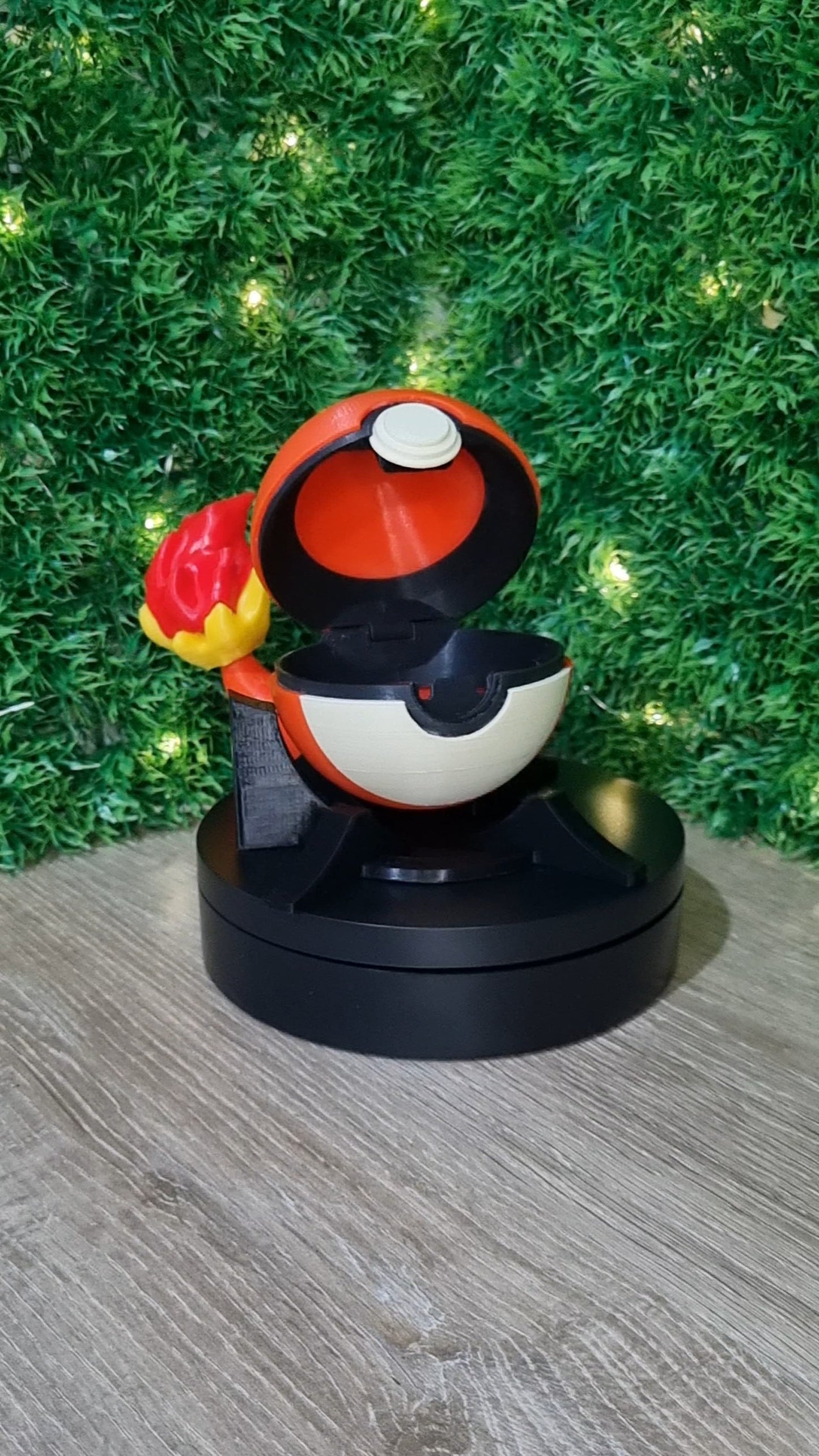 Pokebola Charmander + Pokemon + Base fija