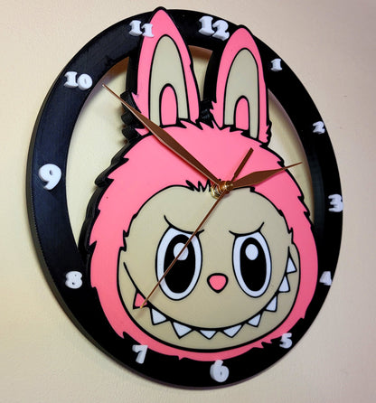 Reloj de Pared Labubu Impreso en 3D 🐰💛