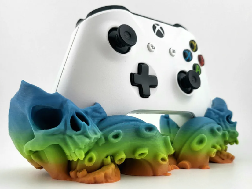 Soporte para mando de Xbox con diseño de calavera y tentáculo