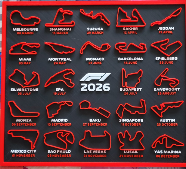 2026 Formula 1 Calendario F1