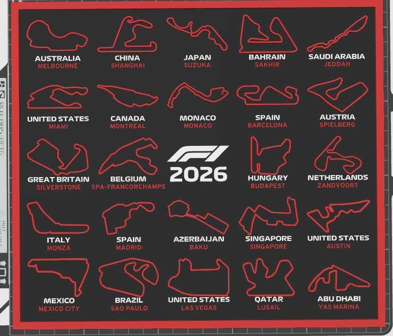 2026 Formula 1 Calendario F1