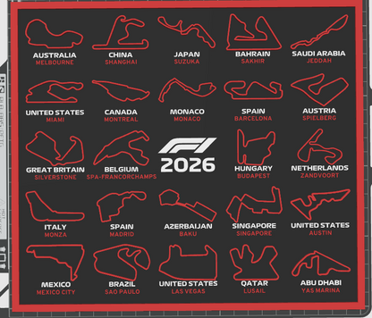 2026 Formula 1 Calendario F1