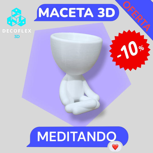 Maceta Decorativa DecoFlexito Meditando