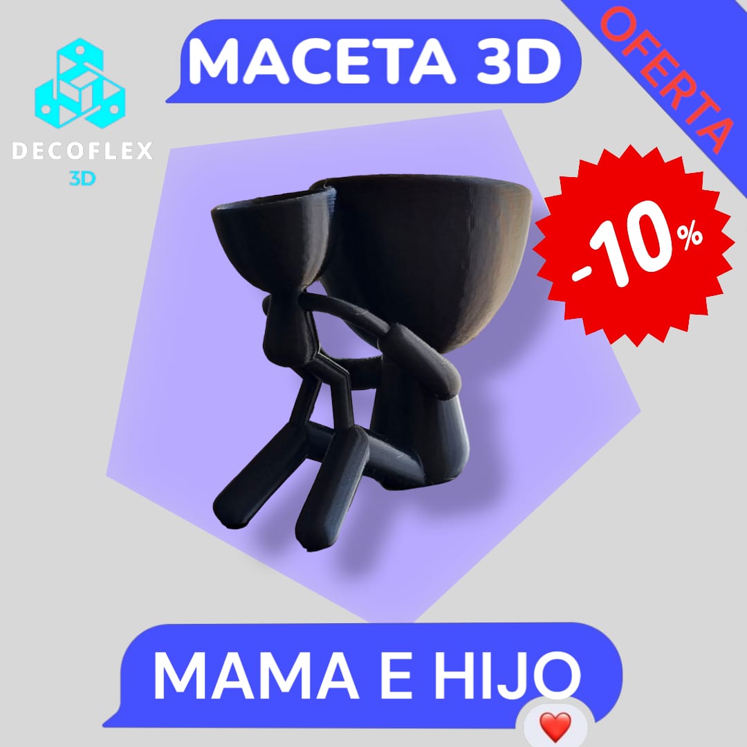 Macetas Decorativas DecoFlexito Madre e Hijo