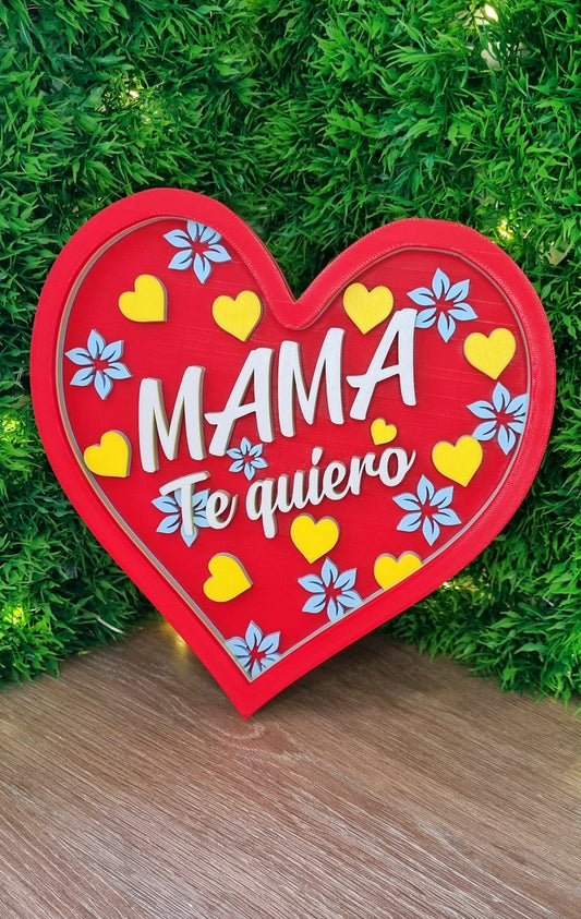 Corazon 3D Te Quiero Mama 💓