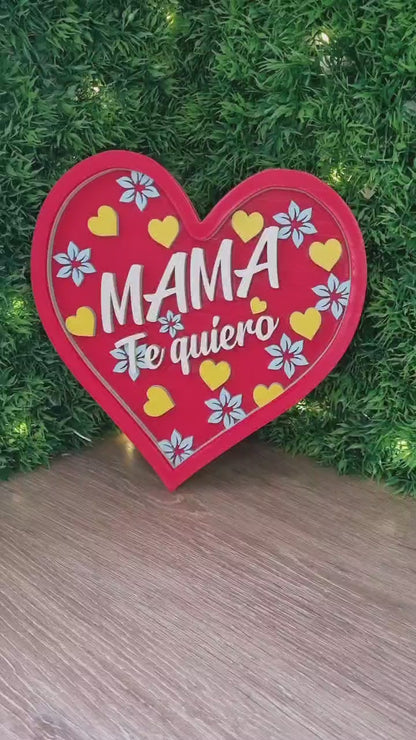 Corazon 3D Te Quiero Mama 💓