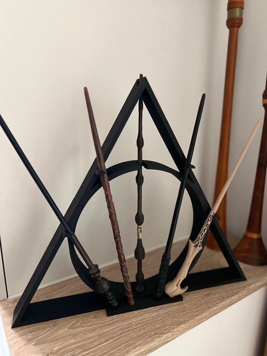 Harry Potter Soporte + 5 Varitas - Reliquias de la Muerte